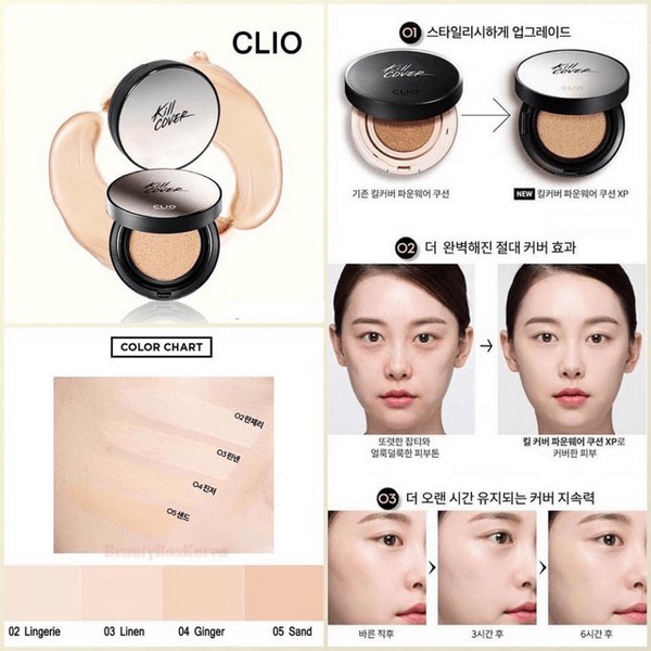 (Mẫu Mới) PHẤN NƯỚC CLIO KILL COVER FOUNWEAR CUSHION XP PRIMER SET SPF 50+ PA+++