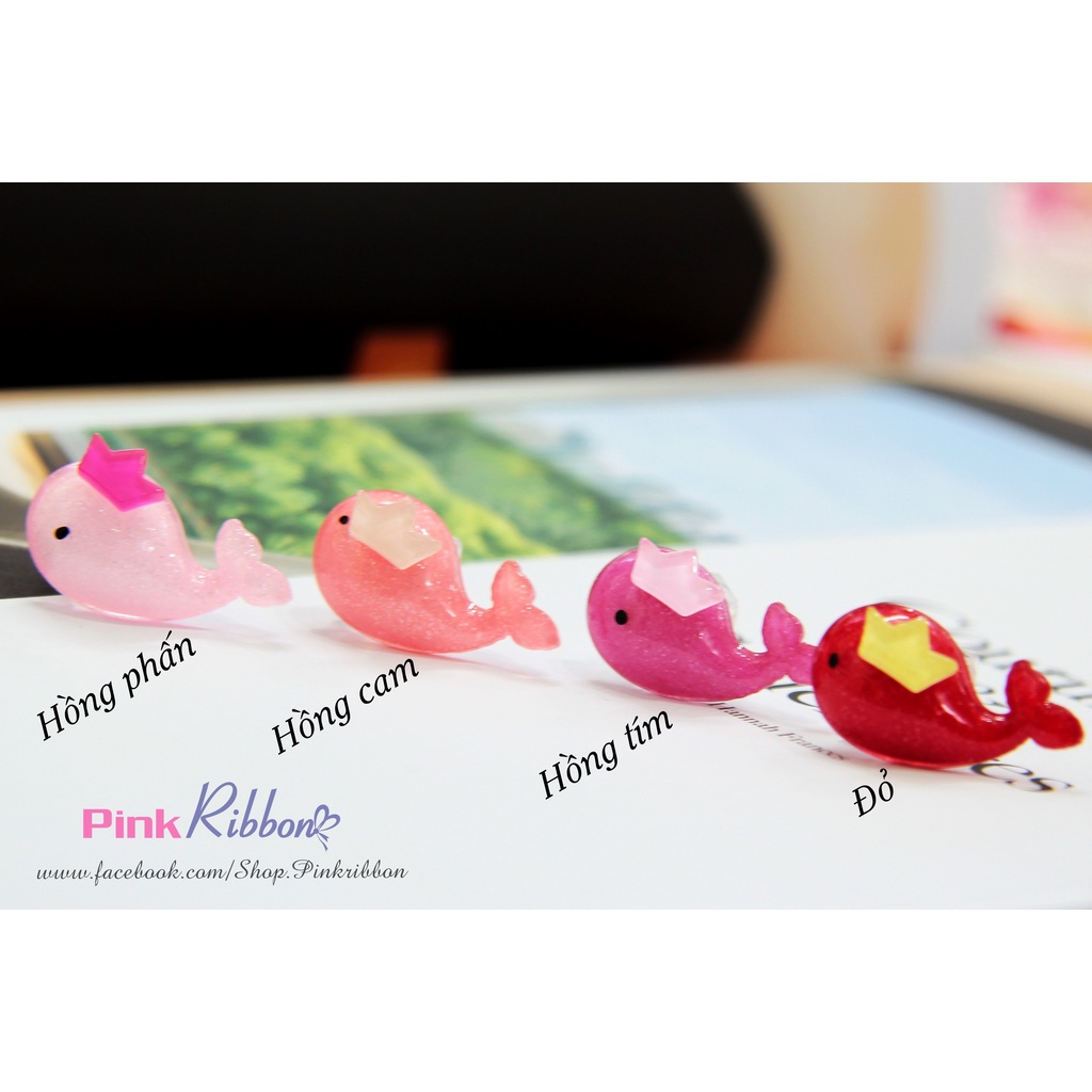 SET 5c - Cá voi nhựa - Ô nhựa màu ánh nhũ