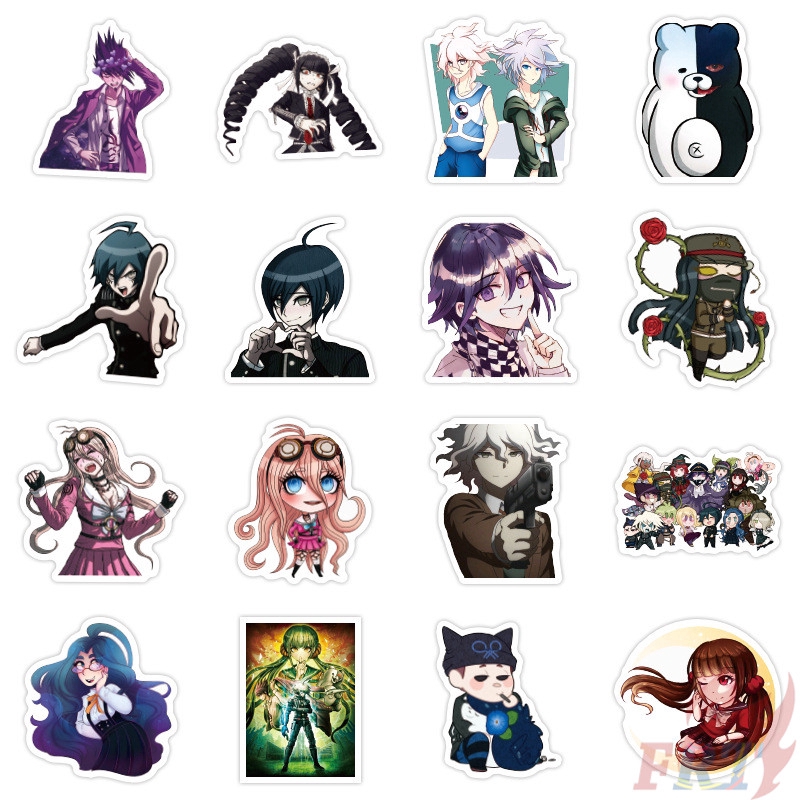 ❉ Dangan Ronpa - Series 01 Anime Games Stickers ❉ 50Pcs/Set Danganronpa Monokuma Waterproof DIY Decals Doodle Stickers
