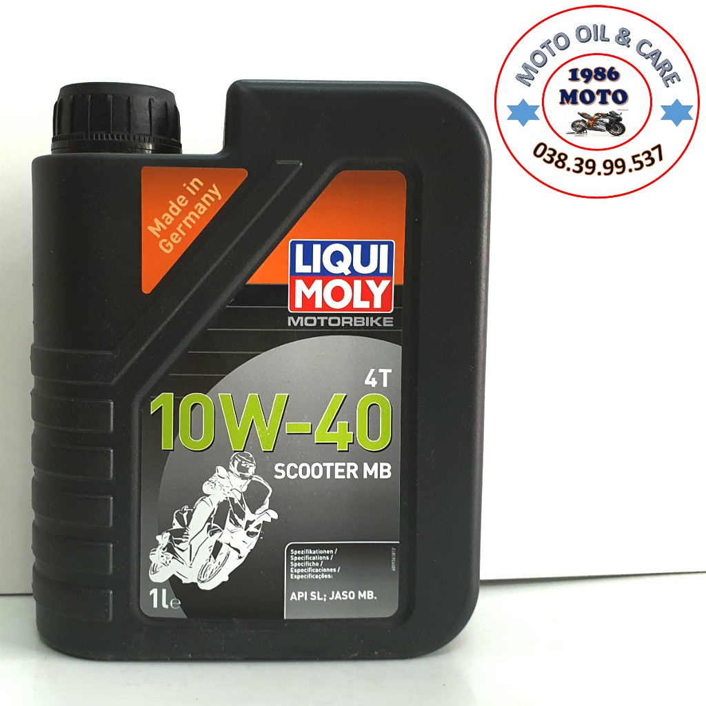 COMBO NHỚT LIQUI MOLY SCOOTER 10W40 1L + NHỚT LÁP LIQUI 80W90 150ML