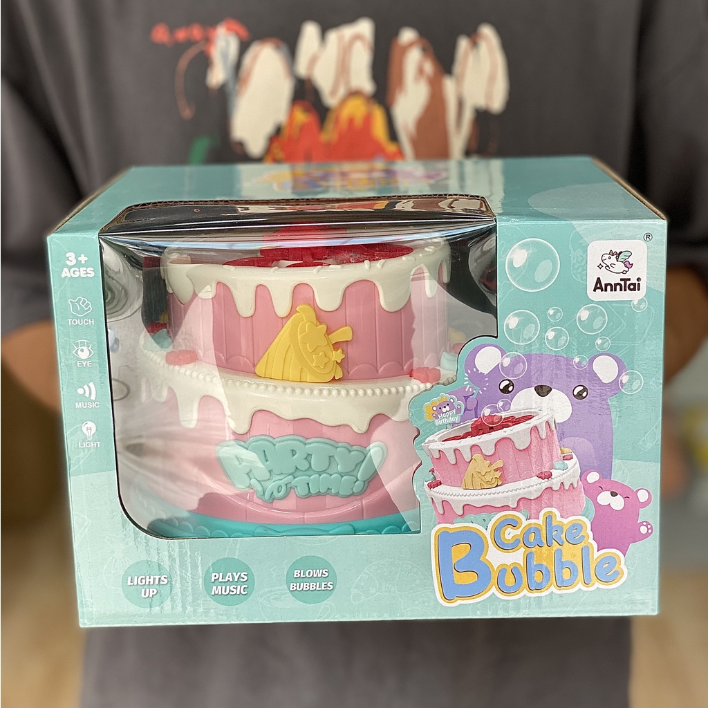 ĐỒ CHƠI BÁNH SINH NHẬT THỔI BONG BÓNG CAKE BUBBLE