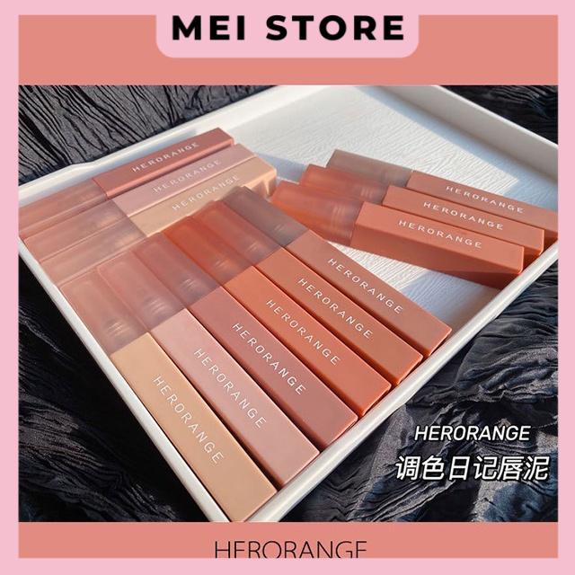 Son Kem Herorange Color Màu Nhung Sương Lì Mịn 2.2g