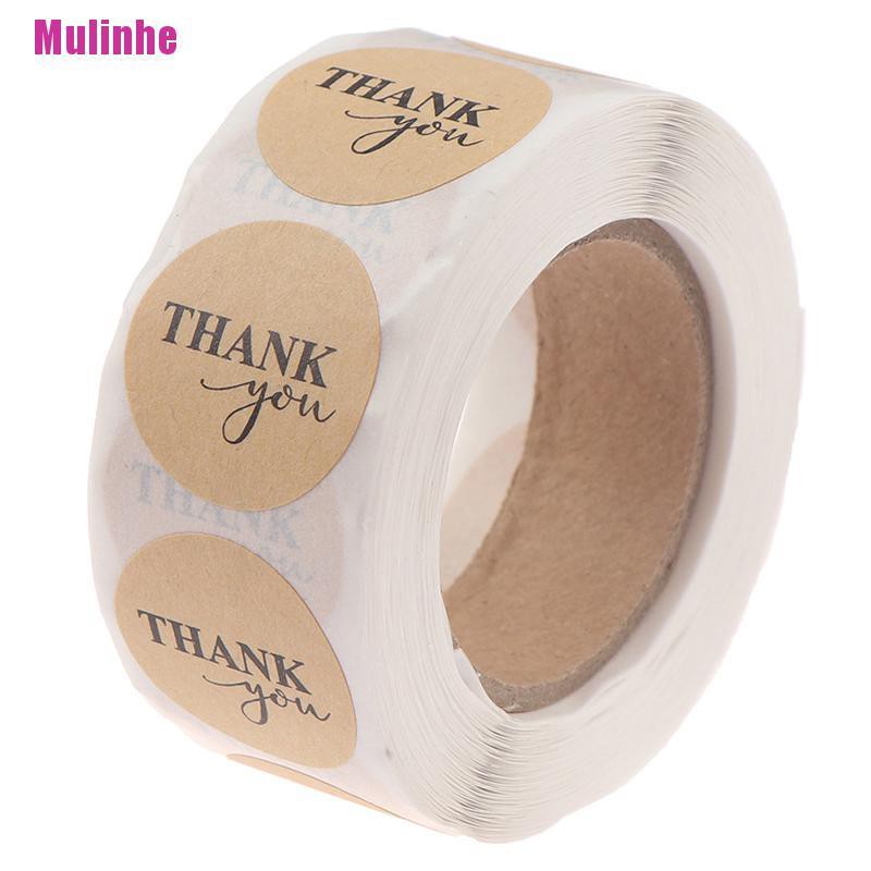 Cuộn 500 cái nhãn dán trang trí sổ lưu niệm hình tròn làm thủ công