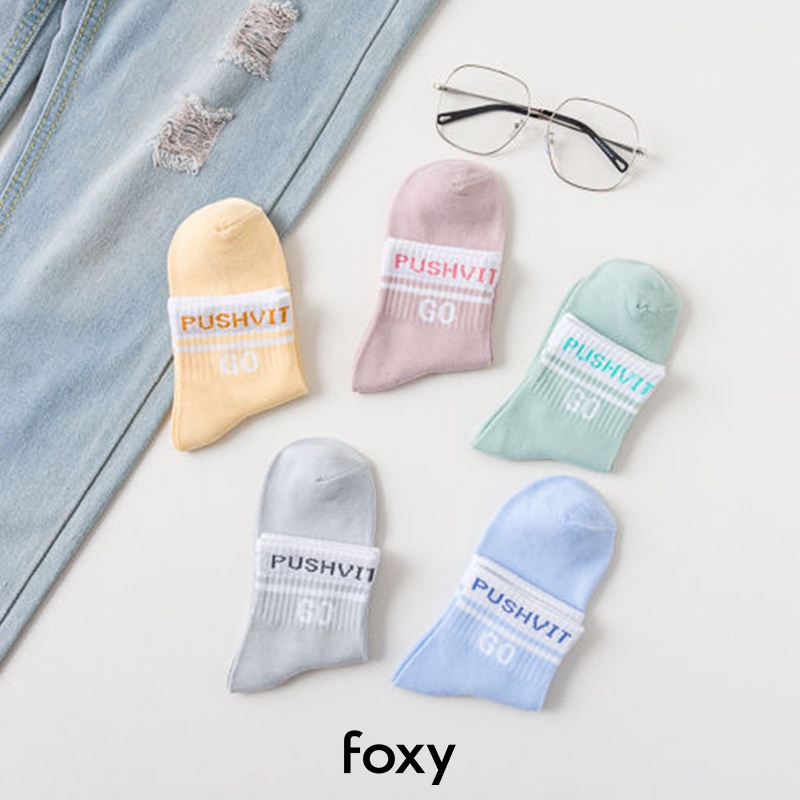 Vớ Nữ Cổ Dài, Tất Nữ Dễ Thương PUSHVIT Nhiều Màu Foxy - FOS009