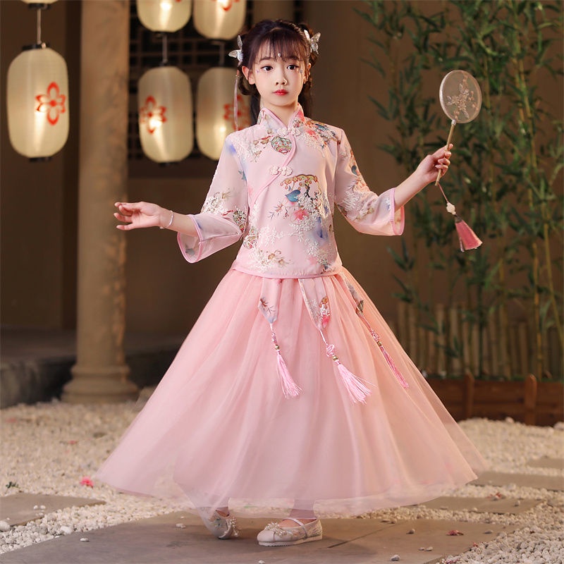 Bộ Hán Phục Phong Cách Trung Hoa Cổ Điển Cho Bé Gái