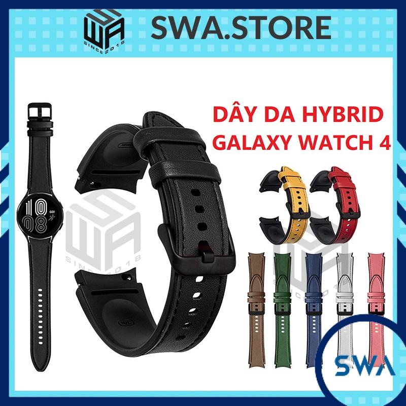 Dây da Samsung Galaxy Watch 4 và Galaxy Watch 4 Classic hybrid mềm chống nước bụi bẩn SWASTORE