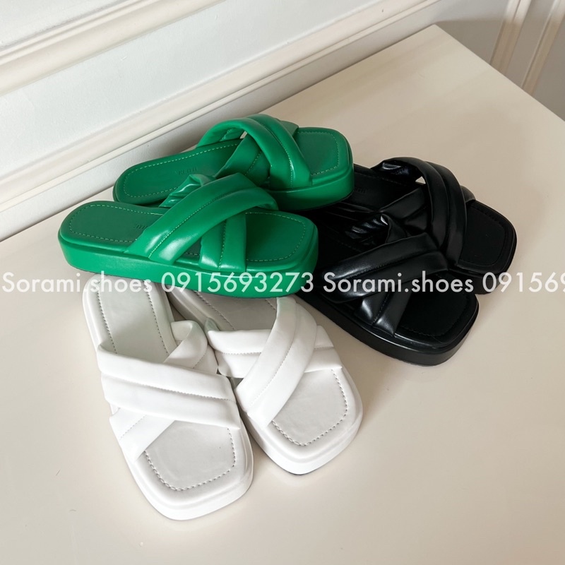 Sorami.Shoes | Dép lê đế xuồng quai chéo 3p êm, da mềm
