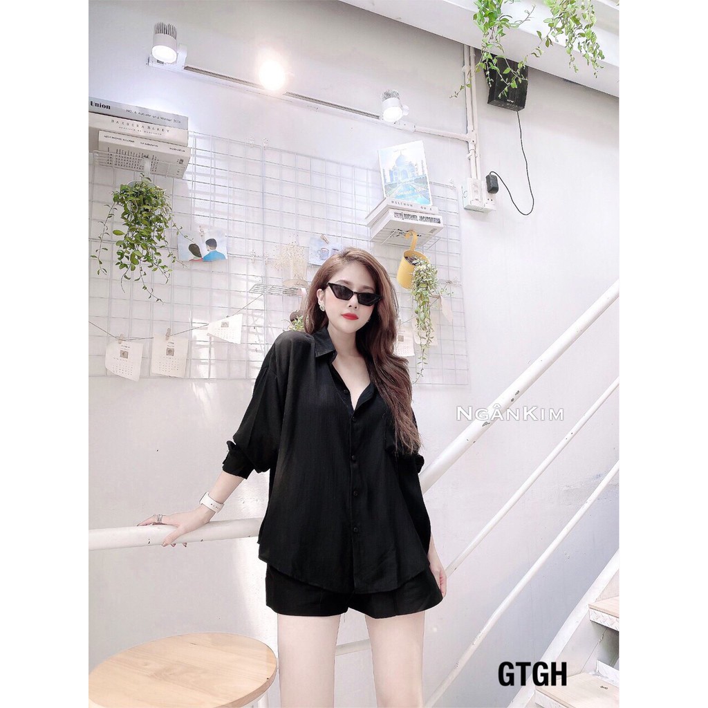 Áo sơ mi lụa đũi loại 1 dấu quần freeship50k