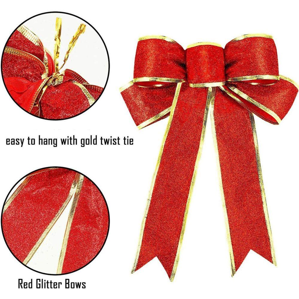 Ruy Băng PATRICIA Nơ 1PC|Nơ Bướm Đỏ Treo Trang Trí Tiệc Giáng Sinh Năm Mới