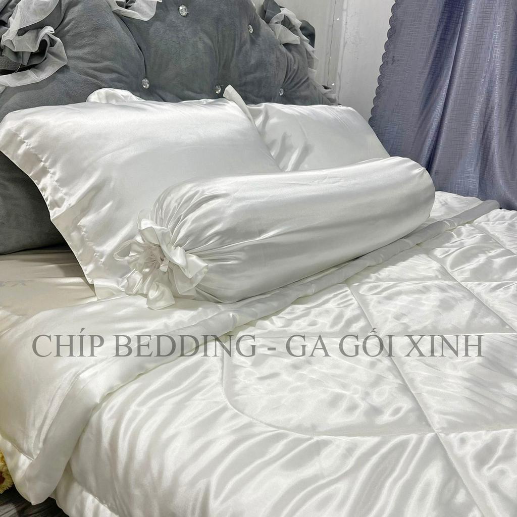 TRỌN BỘ DRAP PHI LỤA THÁI TUẤN HÀNG LOẠI 1 - TRẮNG - ĐỦ KÍCH THƯỚC( ẢNH THẬT SHOP CHỤP)