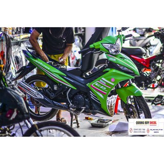 Tem trùm exciter 135 xanh lá, độ team decal xe ex dán đời 2011-2014