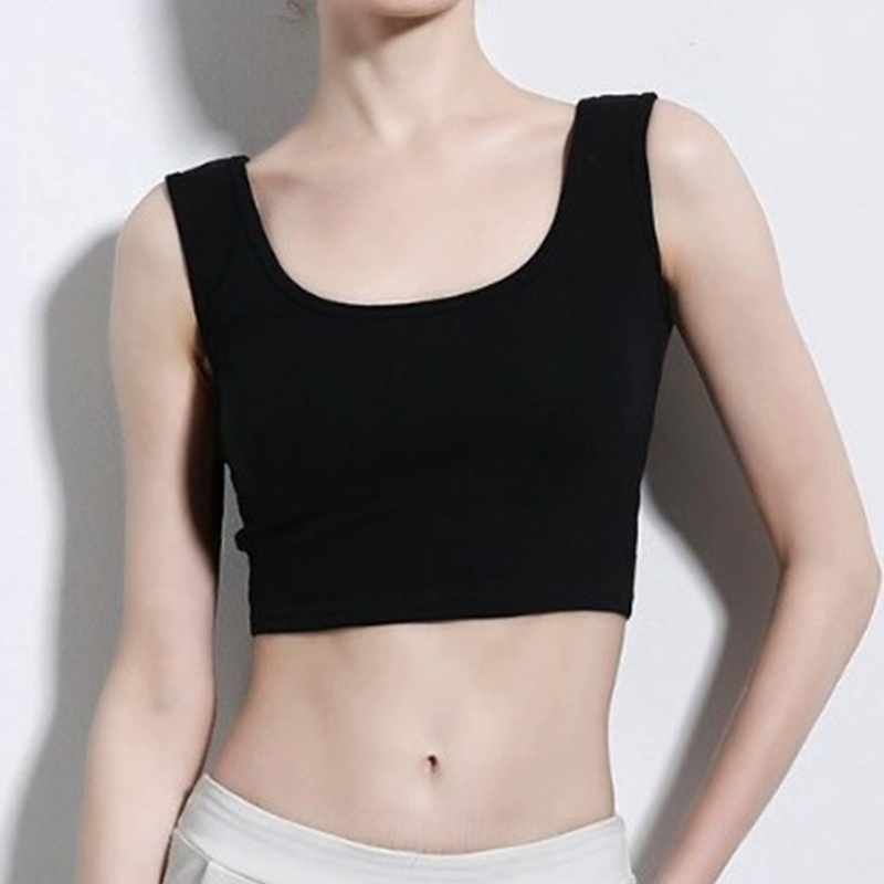Áo Croptop Sát Nách Màu Sắc Trơn Cơ Bản Thời Trang Mùa Hè Dành Cho Nữ