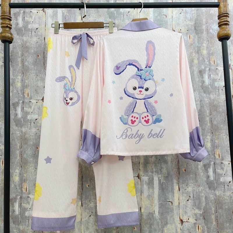 (Dưới 62kg) Đồ bộ pijama LỤA LATIN tay dài quần dài cổ sen tay phồng cực sang cho bạn nữ