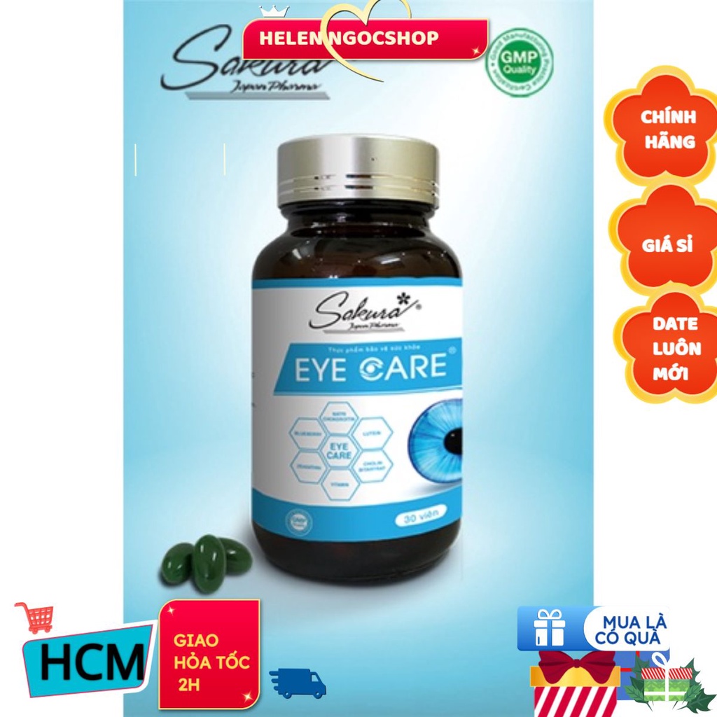 Viên uống bổ mắt SAKURA EYE CARE - giảm nhức mỏi mắt, chống lão hóa và tăng cường thị lực