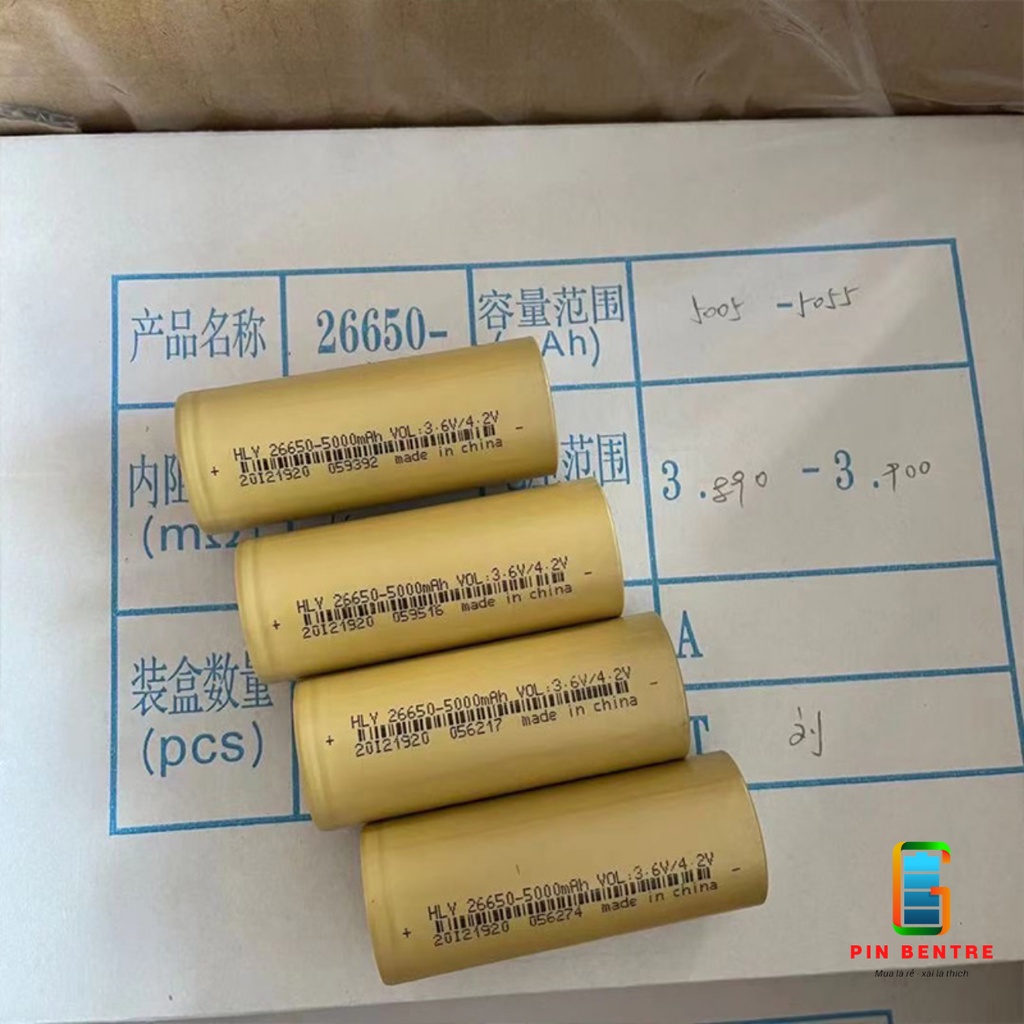 Cell Pin 26650 HLY 5000mAh xả 5C