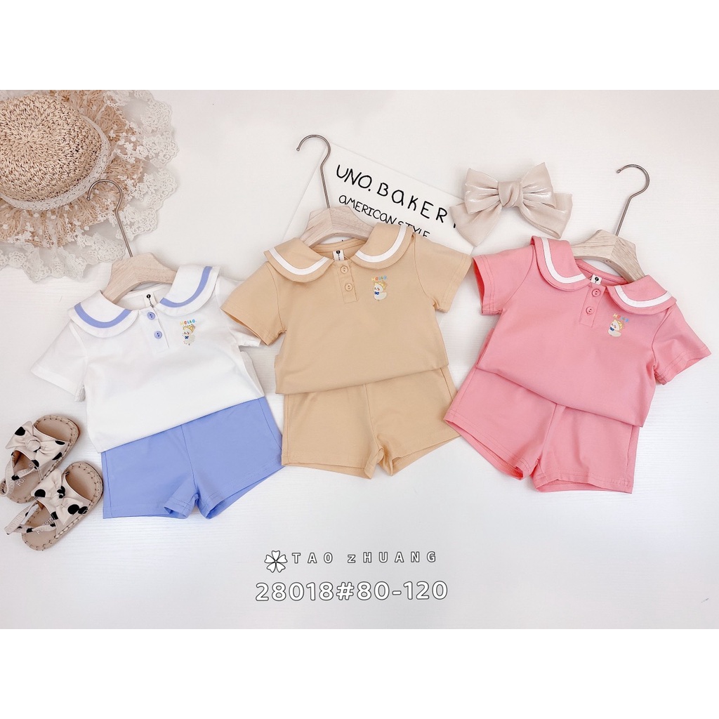 Set bộ cộc đáng yêu bé gái size cho bé từ 10-18kg