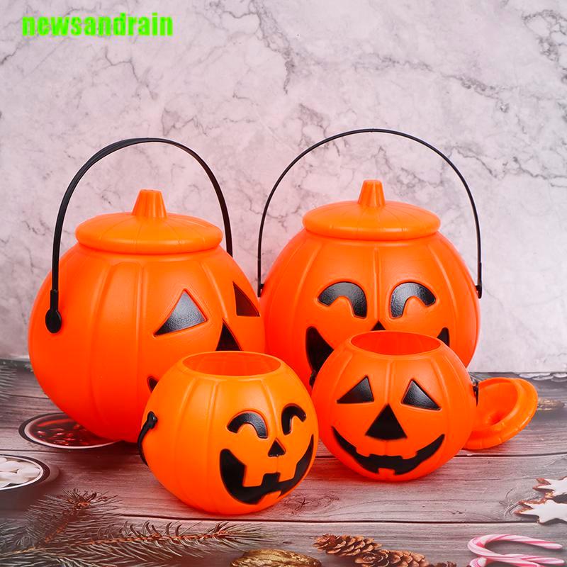 Xô Nhựa Hình Quả Bí Ngô Trang Trí Halloween