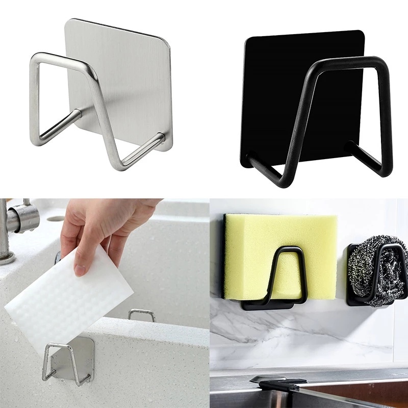 Giá Đỡ Bọt Biển Bằng Thép Không Gỉ Có Móc Treo Tiện Dụng