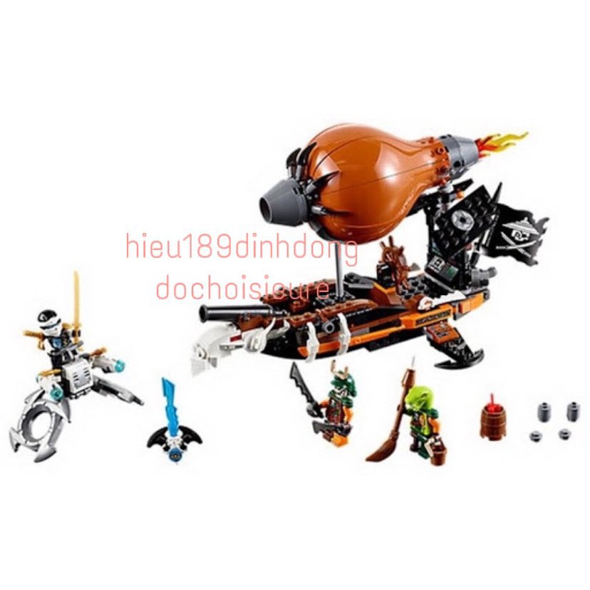 Lắp ráp xếp hình NOT Lego Ninjago 70603 , Bela 10448 : Tấn Công Khinh Khí Cầu Hải Tặc 294 mảnh