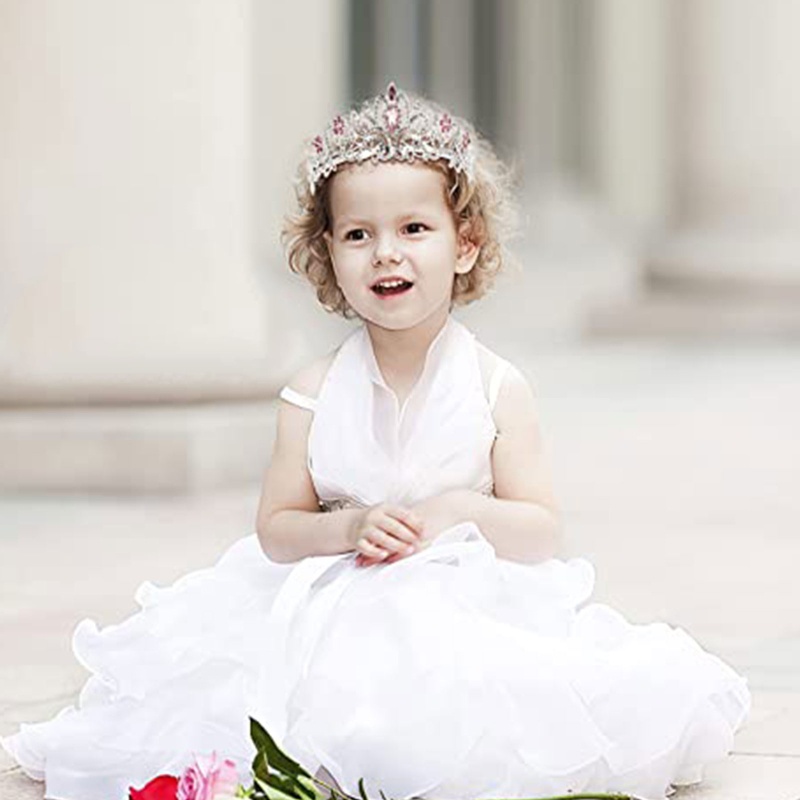 Băng Đô Vương Miện Và Vương Miện Đính Đá Pha Lê Phong Cách Baroque Dành Cho Bé Gái