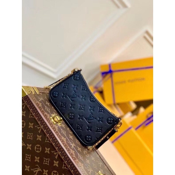 Túi đeo chéo da thật hàng vip logo thương hiệu Louis Vuitton LV Easy Pouch On Strap 2022 cao cấp