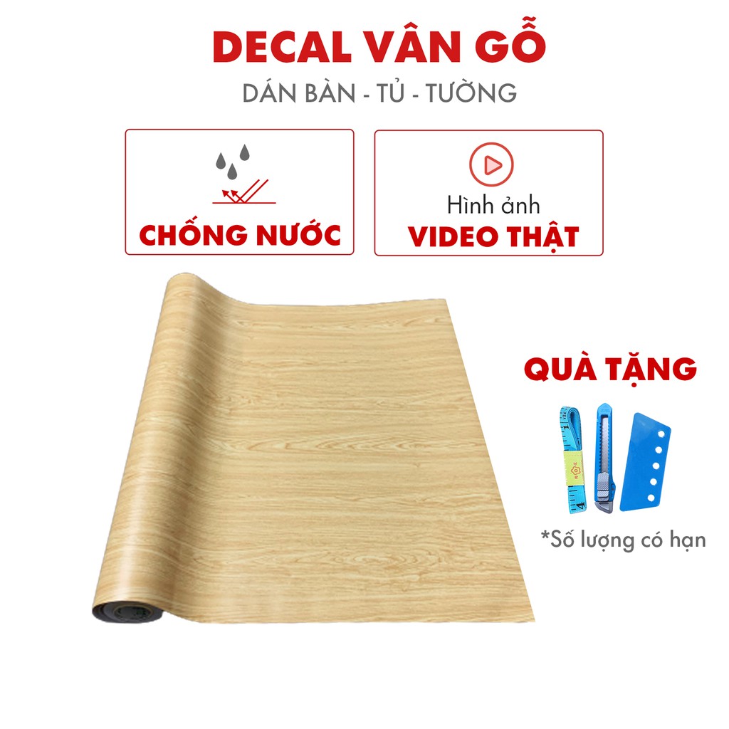 Giấy dán tủ gỗ bàn học chống nước dễ dàng lau chùi khổ 1.2m