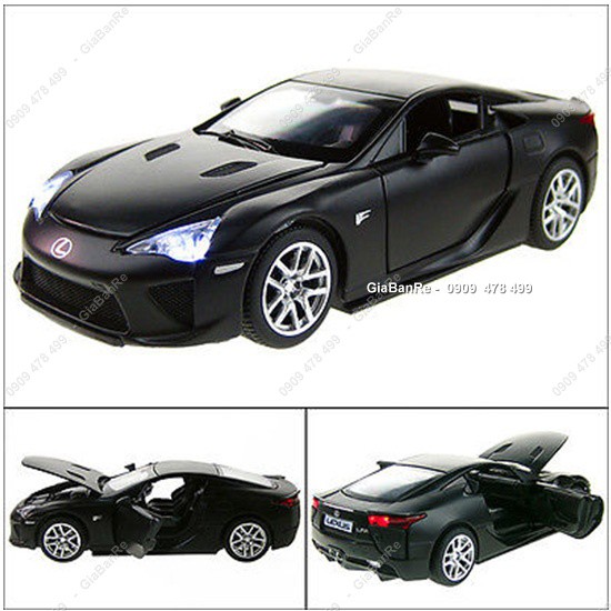 MS: 9780.2 - XE MÔ HÌNH KIM LOẠI TỈ LỆ 1:32 -  LEXUS LFA - ĐEN