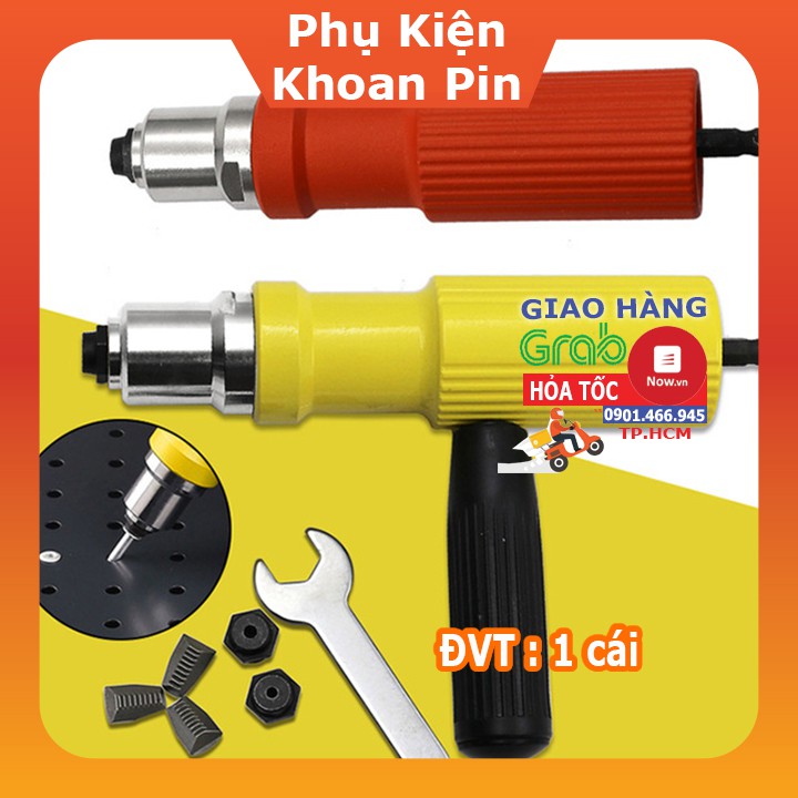 Súng rút đinh tán, đầu rút đinh tán rive gắn máy khoan 2-4.8mm ( P185)