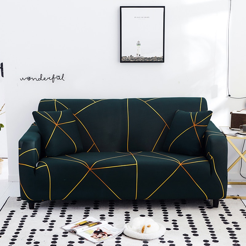 Vỏ Bọc Ghế Sofa 1 / 2 / 3 / 4 Chỗ Ngồi Co Giãn Họa Tiết Hình Học Hiện Đại