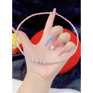 Kiềng cổ bi mạ bạch kim cao cấp P7769