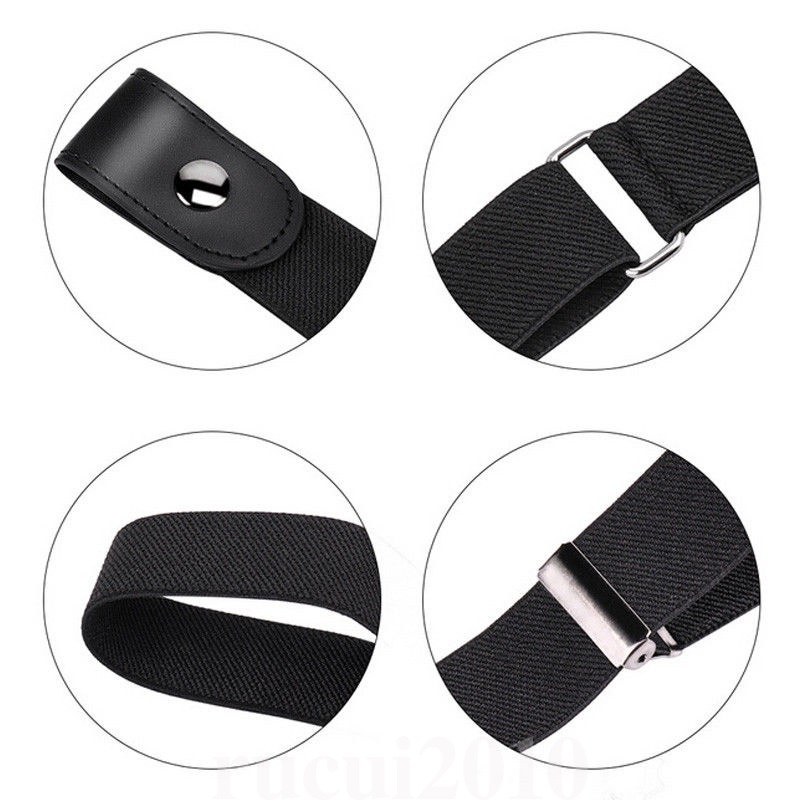 Dây Đai Half Belt Thắt Lưng Nịt Quần Thun Chun Cúc Bấm Co Giãn Đàn Hồi Zaba