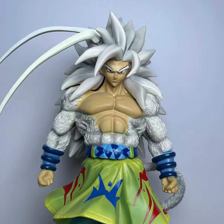 Sản phẩm mới tại chỗ anime bảy viên ngọc rồng mũgk super saiyan monkey king super five white hair goku hình đóng hộp mô hình trang trí hình kỳ nghỉ