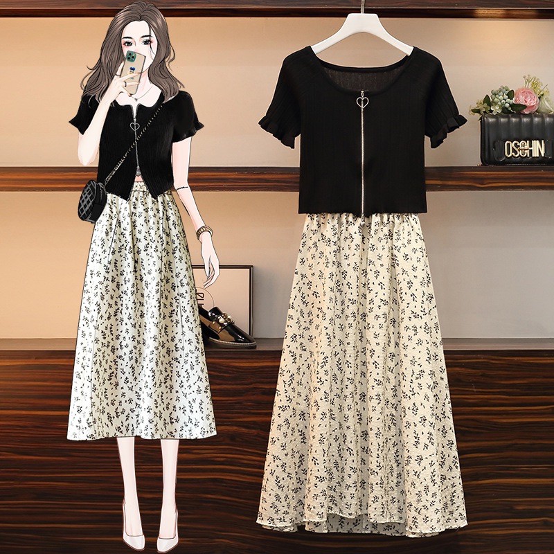 chân váy hoa, chân váy xoè hoa nhiều hoạ tiết