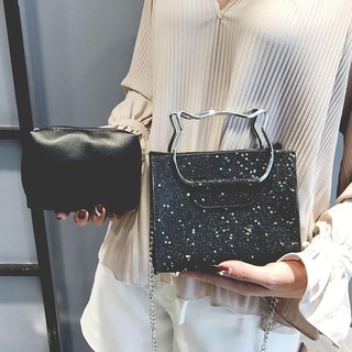 Túi xách mini lấp lánh có tay cầm hình mèo