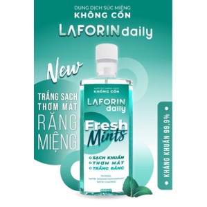 Nước súc miệng sát khuẩn không cồn Laforin Daily 500ml