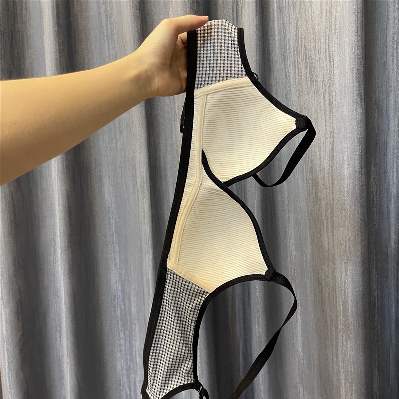 Áo ngực nữ học sinh NuciFera không gọng mẫu họa tiết Caro_AL27