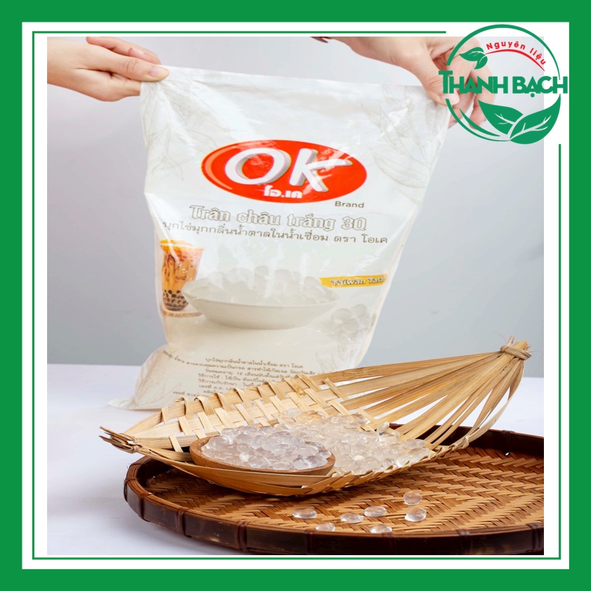 Thạch 3Q Ngọc Trai  trắng hiệu OK Thái Lan gói 2kg