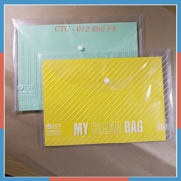 Combo 3 túi cúc, bìa nút đựng tài liệu, giấy kiểm tra TCT khổ A4, khổ F4 TCT010, TCT020