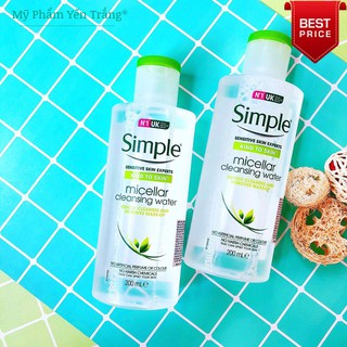 Nước tẩy trang Simple Micellar Cleansing Water Kind To Skin 200ml
