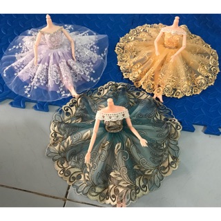 Váy thiết kế vai trễ cho búp bê xinyi-barbie-kexin