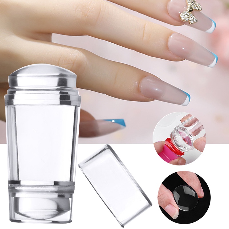 Đầu in nail | Con dấu in móng Silicon trong suốt, đầu mềm loại 1 cực dễ làm