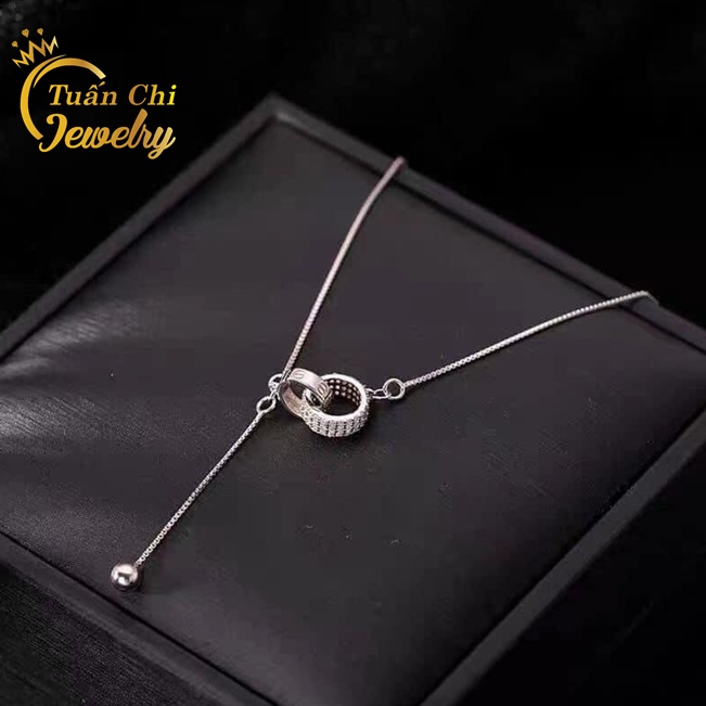 Dây Chuyền Nữ ♥️MẪU HOT♥️ Vòng Cổ Bạc Nữ, Liền Mặt Đính Đá Sang Trọng, Phong Cách Hàn Quốc