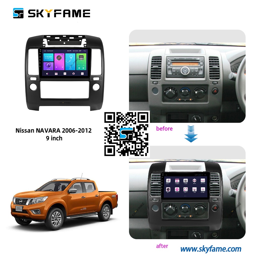 Mặt dưỡng màn hình android NISSAN NAVARA 2006 2007 2008 2009 2010 2011 2012 2013 2014 2015 2016 2017 2018 2019 2020 2021