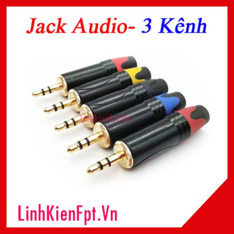 Jack audio 3.5mm 3 kênh (mạ vàng)