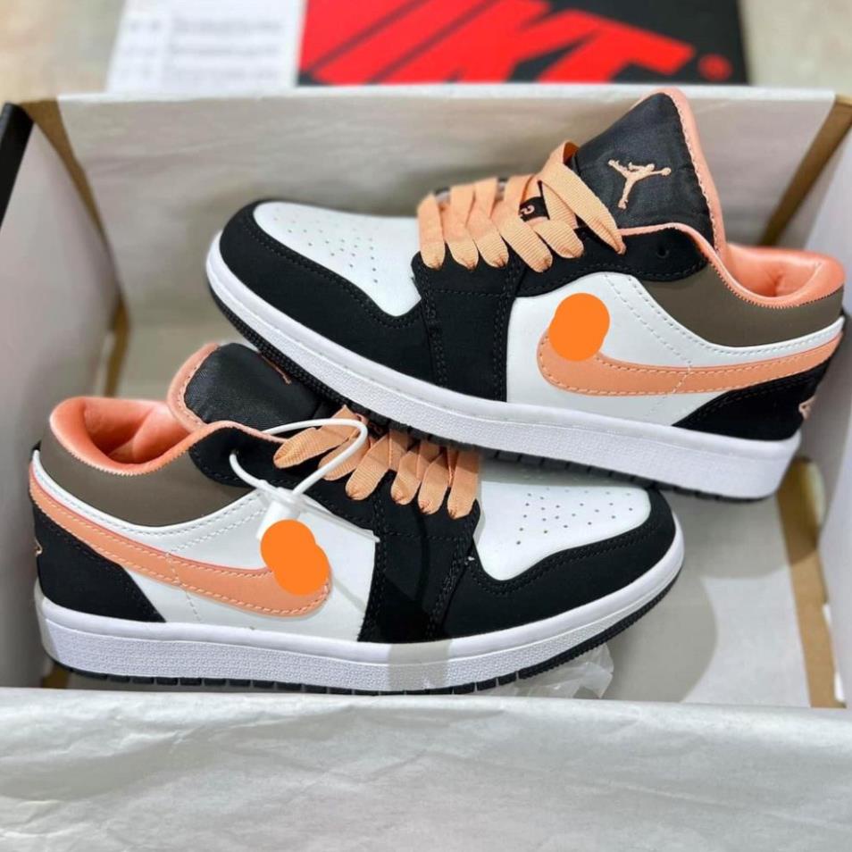 Giày thể thao JD1 jordan 1 low cam đào , Giày jd hồng đào cổ thấp nam nữ phối siêu xinh 2022