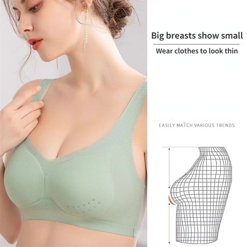 Plus Áo Ngực Lụa Không Gọng Không Đường May Thoáng Khí size L / XL / 2XL / 3XL / 4XL