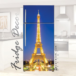 Decal Trang Trí Tủ Lanh Chống Nước ( Tháp Eiffel )