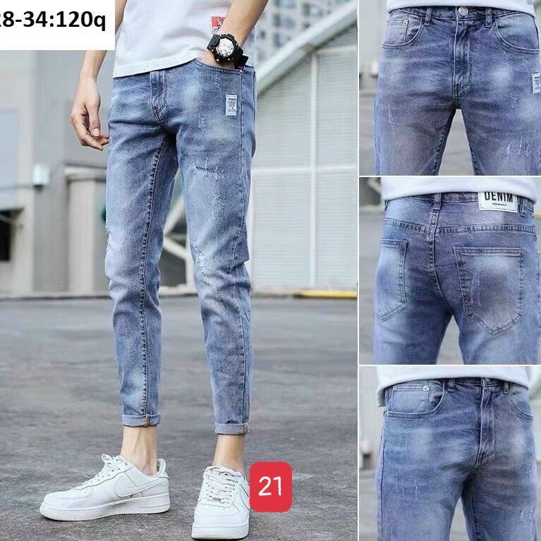 Quần jean nam phong cách hàn quốc-chất bò co dãn 4 chiều-from chuẫn thời trang Lady-Hn Store88 q7