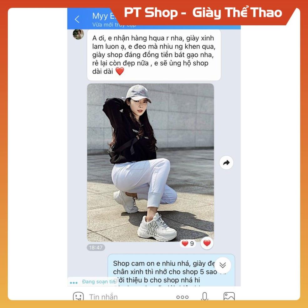 [FreeShip – Hàng Xịn] Giày thể thao M.L.B chữ B Boston Trắng Hồng Full hộp, Giầy Sneaker M.L.B Boston chữ B hồng trắng