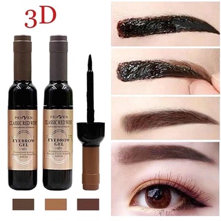 Gel nhuộm kẻ mày dạng lột không nhòe chống thấm nước không đau rát thiết kế chai rượu vang độc đáo với 3 màu 
